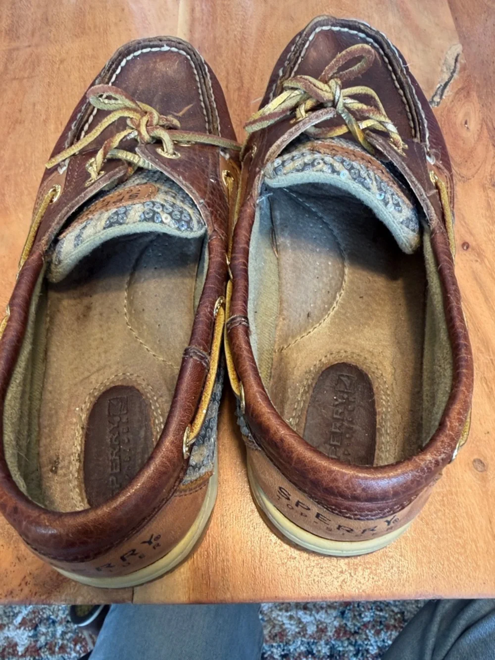 Sperry Top-Sider 2010’s Statement Brown Leather Boat Shoes‎ Zebra (Fair)